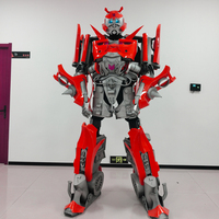 Costume de robot LED jaune réaliste fait main de 2,7 m de haut pour adulte, idéal pour la scène et la danse sur échasses - Grande Vente