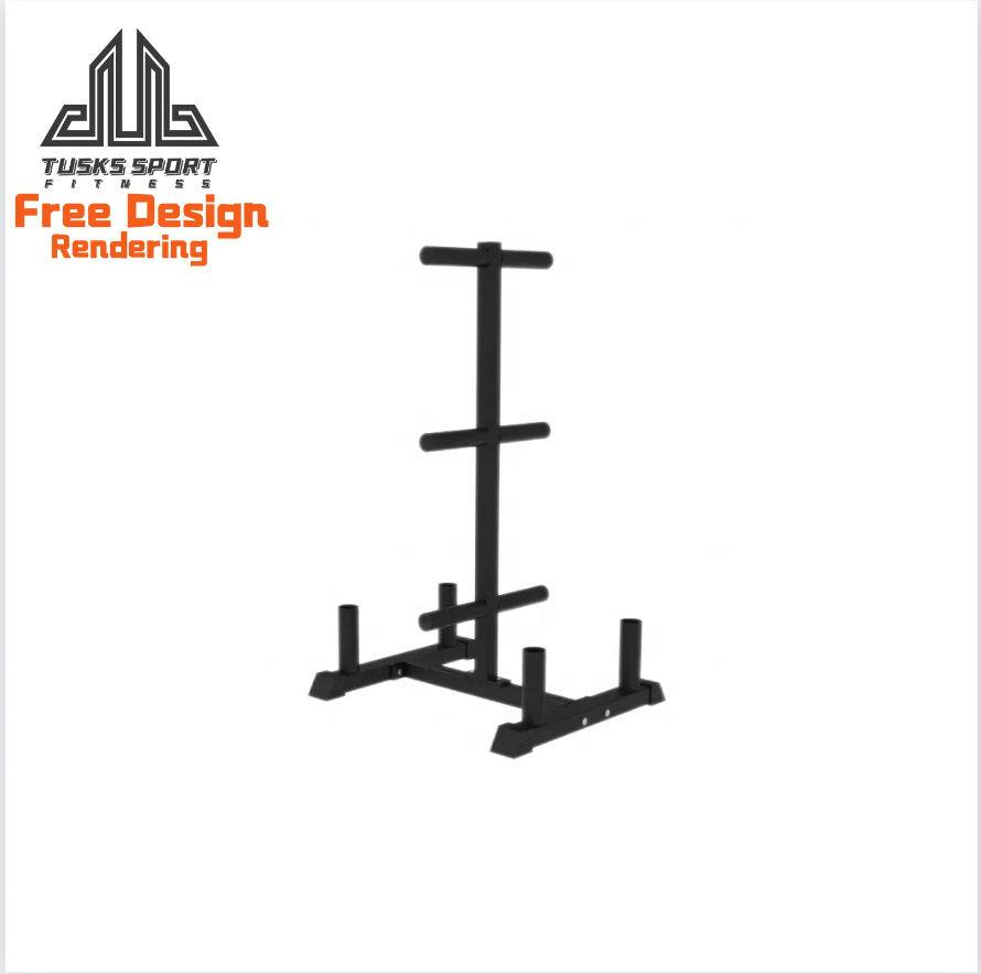Unisex Multi-Storage Gym Equipment Rack Barbell Plate Tree Weight With Convenient Storage Solution for Fitness Gear