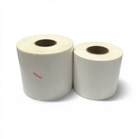 Étiquette vierge pour fabricant, papier pour étiquettes en cuivre, étiquette code-barres simple rangée couchée, autocollant en papier jet d'encre