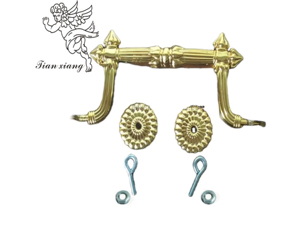 Poignée de cercueil en PP en gros, en stock, couleur argent H9010, quincaillerie professionnelle pour cercueil, articles funéraires - Product Image 4