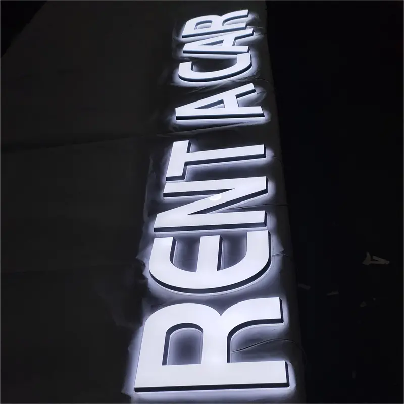 Tienda de negocios Logo Maker 3D Iluminación Acrílico Hotel Mini Letra de canal retroiluminado de neón abierto Letra Led Sign