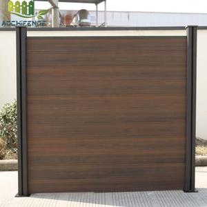 Fabrika ahşap plastik kompozit çit ev çiti duvar küçük bahçe özel yanmaz gizlilik WPC çit - Product Image 5