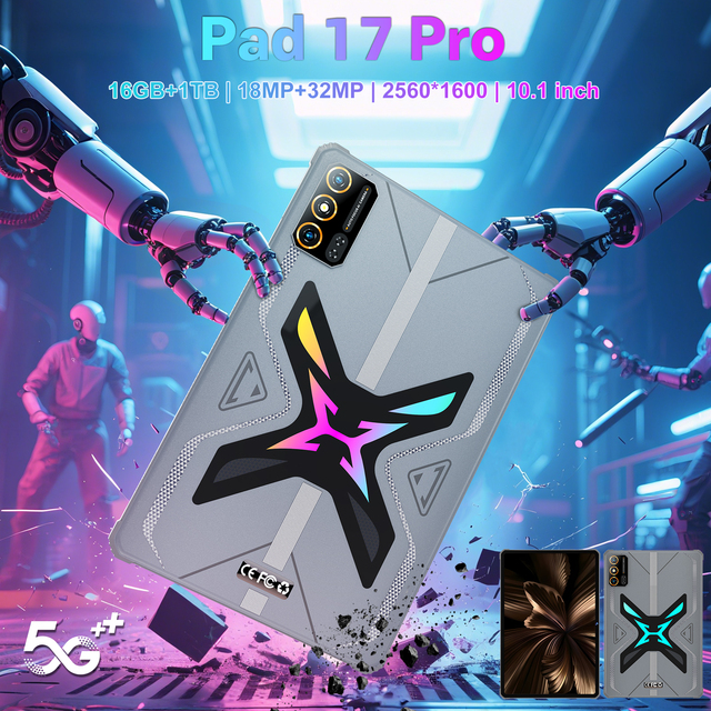 Hot Budget Pad 17 Pro Android Tablet 11" AMOLED 120Hz 16GB 1TB Snapdragon 8 108MP Triple Cam 8000mAh Fast Charging 5G Wholesale
