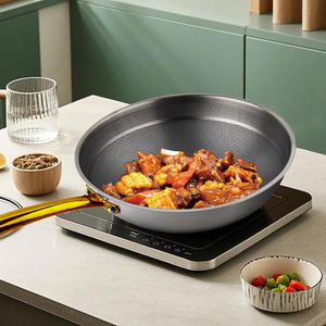Nueva sartén Wok antiadherente sin recubrimiento <span class=keywords><strong>de</strong></span> <span class=keywords><strong>titanio</strong></span> puro con mango dorado para cocinas <span class=keywords><strong>de</strong></span> inducción y estufas <span class=keywords><strong>de</strong></span> Gas <span class=keywords><strong>de</strong></span> diseño clásico para el hogar - Product Image 4