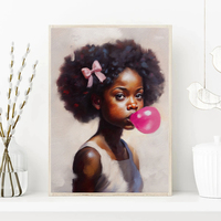 Affiches murales modernes sur toile non encadrée, motif femme africaine sexy, filles noires, fumeuses, dansantes, peintes au pistolet, pour la maison