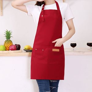 Tablier en toile de polyester sans manches à bretelles réglables pour cuisine, restaurant, nettoyage - Protection pour mariage et Noël - Product Image 1