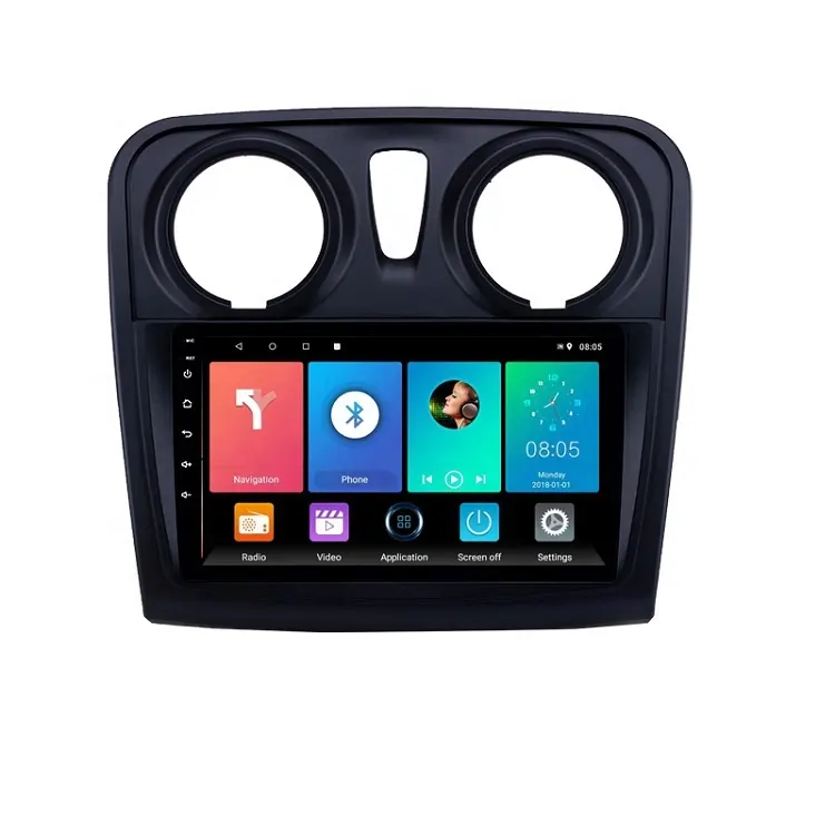 Para Renault Dacia Sandero 2012-2017 2 Din Android 9 pulgadas coche reproductor Multimedia WIFI FM GPS sistema de navegación unidad ESTÉREO