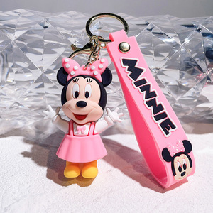 Vente en gros de figurines d'action de dessins animés Mickey Minnie Donald, adorable poupée 3D, porte-clés, jouet de haute qualité pour enfants, pendentif pour sac à main ou clé de voiture - Product Image 6