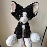 Peluche tendance de chat allemand à poils courts, en stock, poupée chat à poils bouclés, poupée compagnon chat, cadeau d'anniversaire