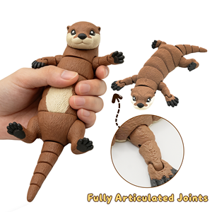 Jouet d'outarde articulé imprimé en 3D, figurine d'outarde flexible et mobile, modèle animal en PLA, décoration d'intérieur, cadeau pour enfants, anti-stress - Product Image 2