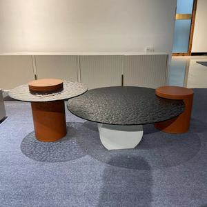 Nouvelle <span class=keywords><strong>table</strong></span> <span class=keywords><strong>basse</strong></span> ronde en verre <span class=keywords><strong>Table</strong></span> <span class=keywords><strong>basse</strong></span> pivotante ronde Tables basses rondes antiques - Product Image 1