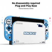 Étui de protection personnalisé OEM Space Cat pour Nintendo Switch 2, cadre rigide en PC avec poignée en silicone, antichoc, anti-rayures