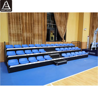 Terrain de basket stade intérieur Tribune rétractable Gradins de gymnastique Conférence Système de sièges rétractable télescopique Mobile électrique