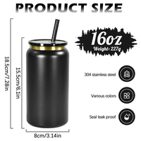 Gobelet isotherme en métal blanc avec revêtement en poudre, double paroi, plaqué or, 16 oz, pour gravure au laser