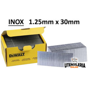 Clavos DeWalt de acero inoxidable calibre 18 1,25x30mm (5000 uds) - Product Image 1