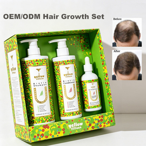 Set de Crecimiento Capilar con Aceite de Romero Herbal Personalizado, Marca Privada, Champú de Aceite de Ricino Orgánico para el Crecimiento del Cabello, Set de Productos para el Crecimiento del Cabello - Product Image 1