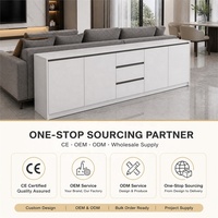 Meuble bas de bureau moderne laqué toucher doux avec serrure, hauteur réglable, rangement multifonctionnel et compartiment de classement latéral pour bureau à domicile