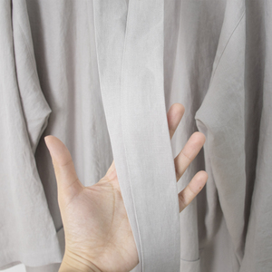 Qualità di lusso all'ingrosso plus size abiti leggeri al ginocchio per le donne abito di lino <span class=keywords><strong>bianco</strong></span> 100% <span class=keywords><strong>kimono</strong></span> di lino - Product Image 5