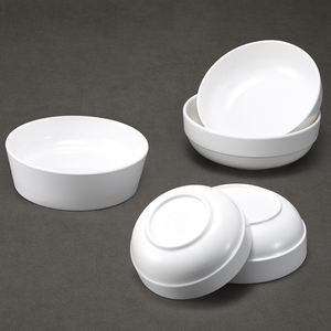 Ciotola personalizzata in plastica bianca personalizzata con Logo in melamina con ciotole per minestra con fiori piatti in melamina - Product Image 2