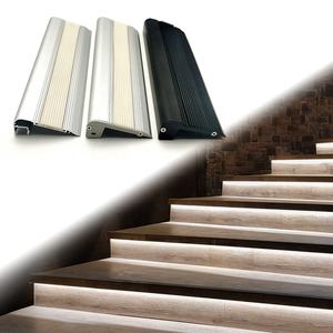 <span class=keywords><strong>Profilé</strong></span> <span class=keywords><strong>LED</strong></span> d'<span class=keywords><strong>escalier</strong></span> de lumière de nez profil monté en surface d'<span class=keywords><strong>escalier</strong></span> profil <span class=keywords><strong>LED</strong></span> en aluminium pour l'éclairage d'escaliers - Product Image 1