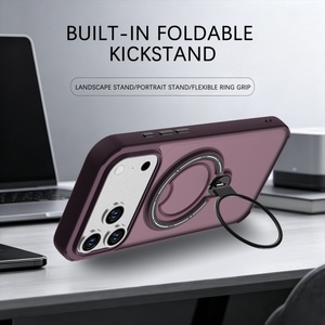 Nouvelle coque de téléphone magnétique translucide mate pour iPhone 18 17 Pro Max avec protection à 360° °   Support de téléphone avec recharge sans fil et coque de protection - Product Image 2