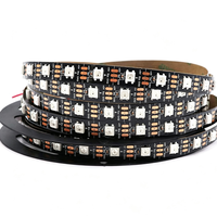 Tira de Luces LED Inteligente WS2812B 5V RGB Programable, Control Remoto/Wi-Fi, Ra90, Regulable, 30/60/144 Píxeles, IP20, para Paisajismo