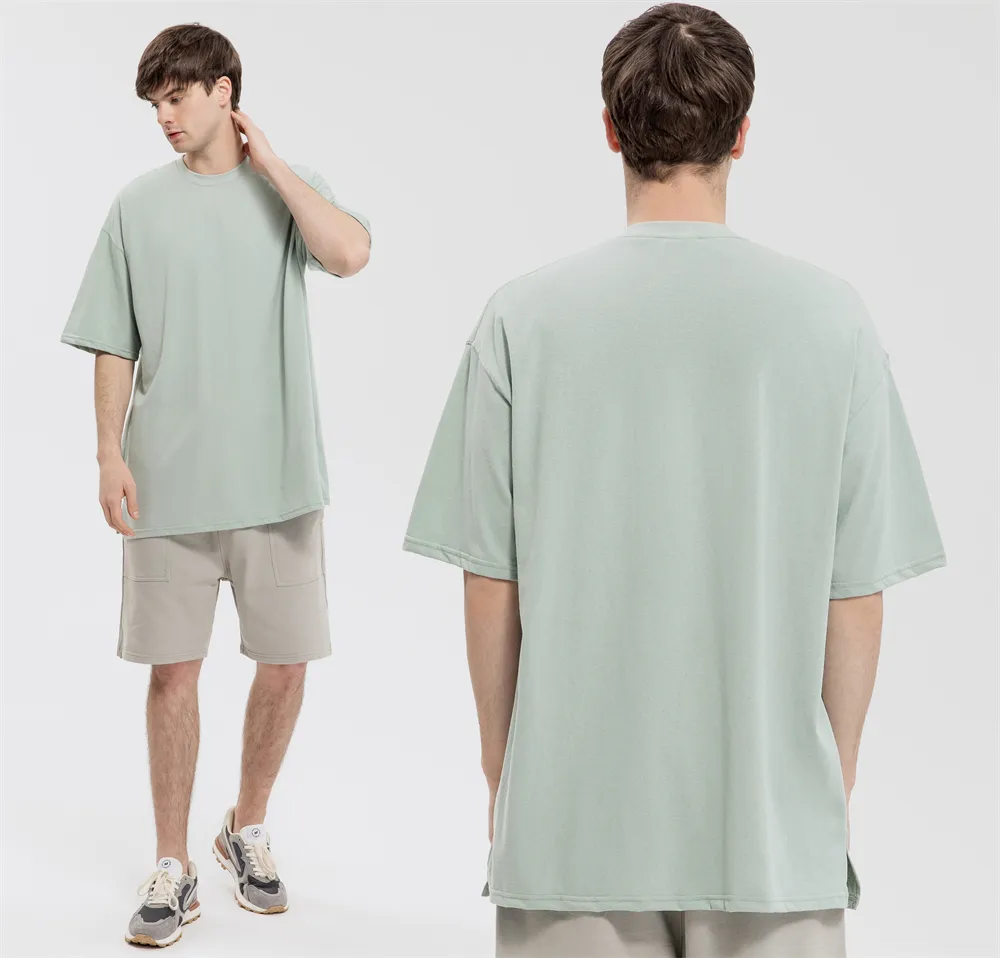 Herren Blank Cotton T-Shirt Übergroße Drop Shoulder Design T-Shirt Benutzer definierte hochwertige Druck T-Shirts