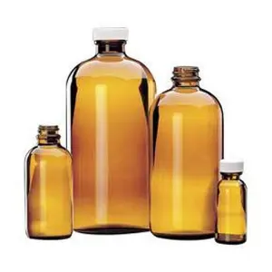 Bottiglie di vetro rotonde Boston per bottiglia di vetro farmaceutico ambrato di olio essenziale