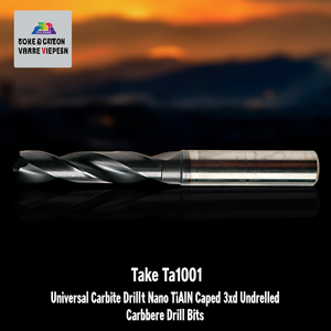 Foret universel en carbure Ttake Ta1001, revêtement Nano TiAlN, forets en carbure non percés 3Xd - Product Image 3