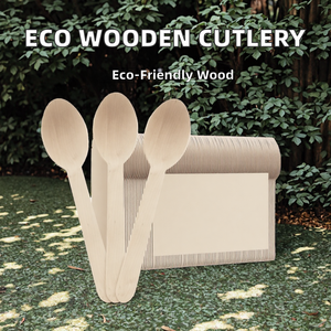 Ensemble de couverts jetables personnalisés en bois blanc biodégradable et écologique, couteau et fourchette 140mm-160mm, kit fantaisie pour le camping TD - Product Image 2