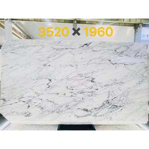 Fine Lines Snow White <b>Marble</b> Natural Stone Polished Slabs Modern Eco-Friendly Fire Water Resistant Countertop Tiles Hotel - Product Image 3