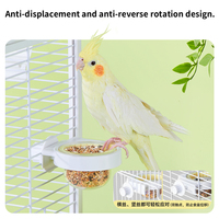 Mangeoire à oiseaux en plastique transparent en gros de l'usine YEE, mangeoire suspendue pratique pour les oiseaux hibiscus, les perroquets, les canaris
