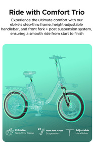 Nueva Bicicleta Eléctrica Engwe L20 2.0 con Motor de 750w a Excelente Precio, L20 2.0 Original de la Marca Engwe, Alcance de 45km, Engwe L20 2.0 Irela - Product Image 6