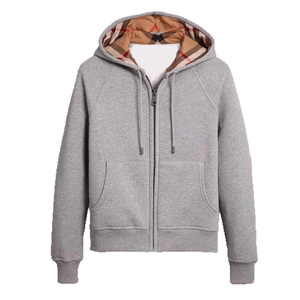 Áo khoác nỉ có mũ nam thiết kế thời trang cao cấp mới năm 2025, chất liệu cao cấp, màu kaki, kiểu lưới, thương hiệu Burberry. - Product Image 5