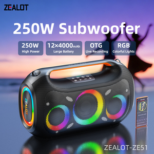 ลำโพงพกพา Zealot ZE51 250W รุ่นล่าสุด สำหรับงานปาร์ตี้กลางแจ้ง ไฟ RGB สีสันสดใส ควบคุมผ่าน<span class=keywords><strong>แอ</strong></span><span class=keywords><strong>พ</strong></span>ไร้สาย Bluetooth รองรับคอมพิวเตอร์ มาตรฐานกันน้ำ IPX-6 - Product Image 2