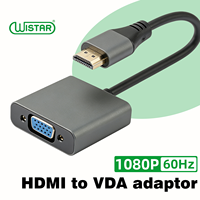 Adaptateur HDMI vers VGA WISTAR Hot Style 1080p, HDMI mâle vers VGA femelle, câble HDMI vers VGA avec câble audio et alimentation