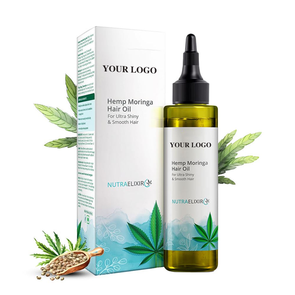 Huile de cheveux de graines de Moringa de chanvre