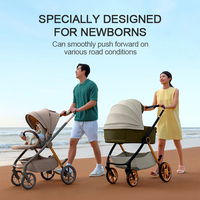 2025 EN1888 Poussette bébé approuvée-Mode parent-enfant bidirectionnel + roues antichoc + grand panier de rangement