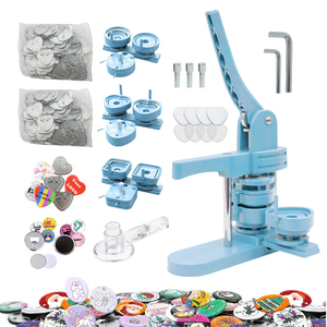 Machine à badges multifonctionnelle 3 en 1, machine à badges magnétiques carrés et ronds, <span class=keywords><strong>kit</strong></span> de fabrication de badges pour la création de badges DIY - Product Image 5