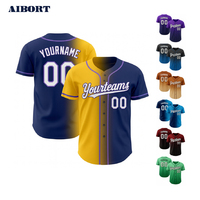 Aolan Jersey bisbol gradien kustom, seragam sublimasi nomor nama dibuat sesuai pesanan untuk Teamwear