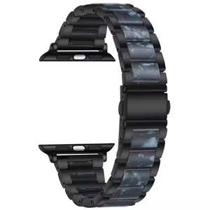 Bracelet de montre en acier inoxydable et résine de luxe pour <span class=keywords><strong>Apple</strong></span> <span class=keywords><strong>Watch</strong></span> Series 10 9 8 <span class=keywords><strong>7</strong></span> - Product Image 3