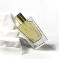 Flacons de parfum de luxe personnalisés, forme rectangulaire unique, 30 ml, 50 ml, emballages cosmétiques en verre vides pour huile d'olive