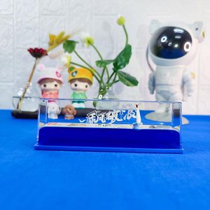 Exquisite Cruise Ship Interior Accessories Auto <b>Ornaments</b>-Acrylic Resin Blue Beach Vacation Decorative Fluid Drift Bottle <b>Car</b> - Product Image 3