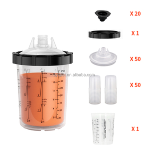 Pistola de Pintura HVLP de 400 ml, Pistola de Pulverización de Pintura para Automóviles, Recipiente para Repintado de Automóviles - Product Image 3