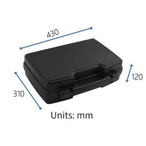 Estojo de Transporte Simples em Material PP Preto, Caixa de Ferramentas Plástica com Espuma, Estojo de Ferramentas em Plástico PP de Alta Resistência - Product Image 6