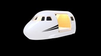 Lit d'avion en fibre de verre, mobilier de chambre d'enfant, design personnalisé, pour hôtels, complexes hôteliers, chambres à thème, projets familiaux