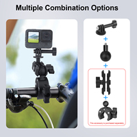 Kit de montage à ventouses Mechrig 2, bras magique 360°, dégagement rapide, charge de 33 lb, pour smartphone/caméra d'action, support de voiture en aluminium et fibre de carbone