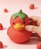 Jouet Squishy Alimentaire en TPR à Rebond Lent, Bestseller Transfrontalier, Fraise, Raisin, Carotte