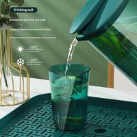 Vente chaude 2000 ml Transparent Bouilloire Filtre Cruche avec 4 Tasses Résistance À La Chaleur Ambre Couleur Pichet À Eau Pichet Ensemble avec Couvercle