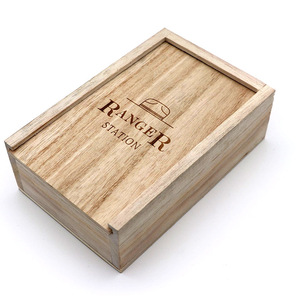 กล่องไม้ฝาเลื่อนพิมพ์โลโก้ตามสั่งสำหรับบรรจุของขวัญและบรรจุภัณฑ์ขายส่ง - Product Image 1